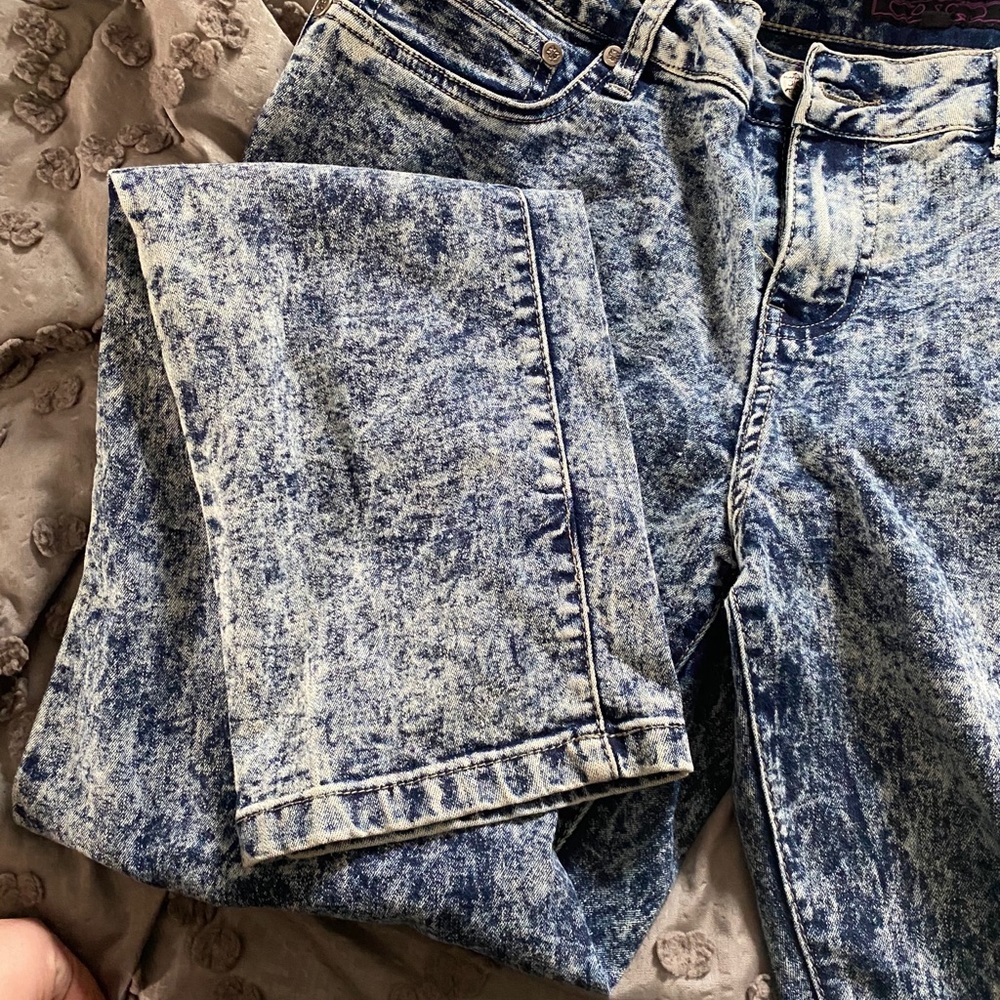 Acid wash vintage jeans- plus size